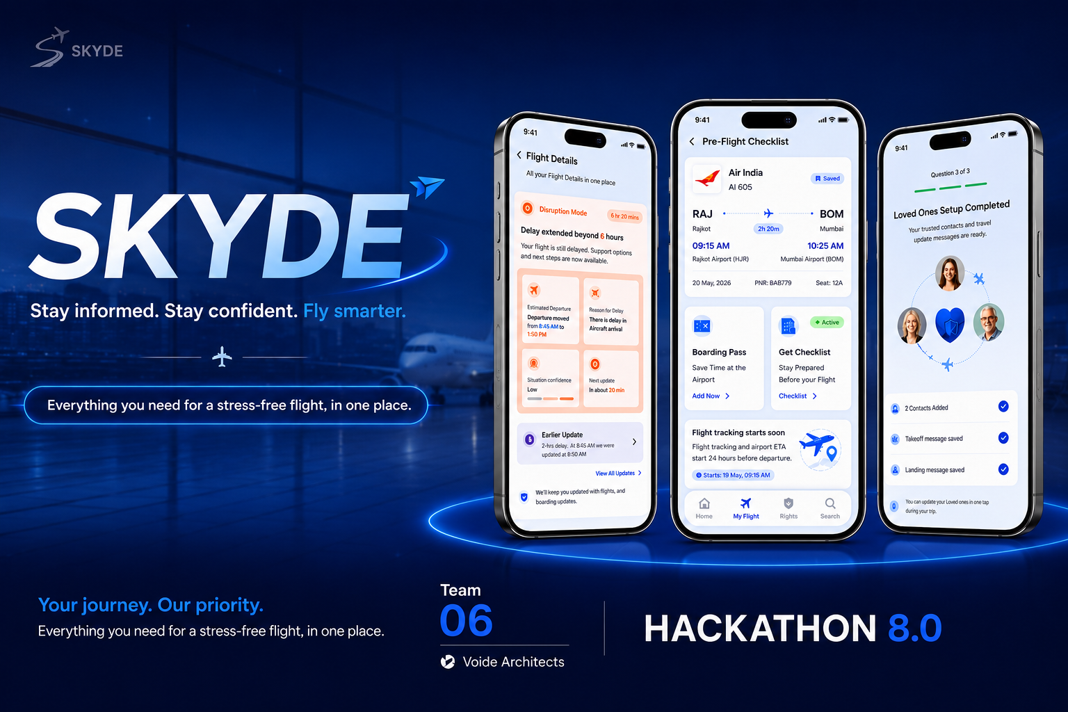 Skyde — Your smart flight companion hero